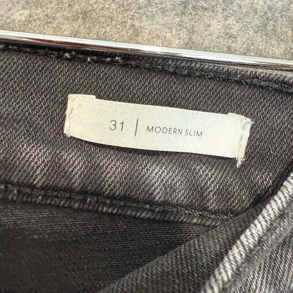 BLDWN Jeans Mens 31‎ Modern Slim 31x32 Dark Wash Black Denim Pants Smoke USA